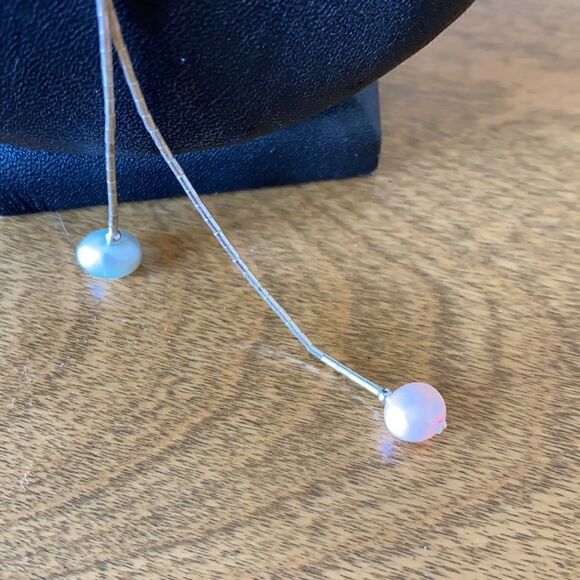 Fresh water pearls and sterling silver necklace - Picture 4 of 5